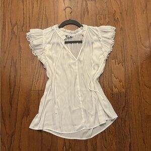 Current Air White Ruffle Sleeve Blouse’s